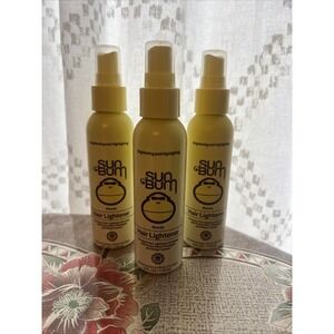 SunBum Blonde Hair Lightener 4 oz Spray Brighten Highlight Enriched‎ 3 Pack New